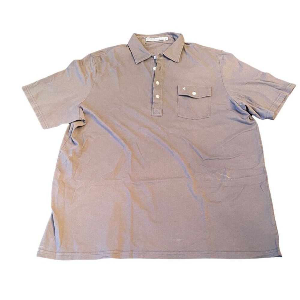 Criquet Polo shirt Mens Size XL Gray Pullover Short Sleeve Collared pocket